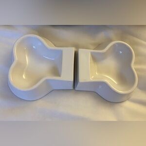 Dog bone ceramic dishes. 12” RARE